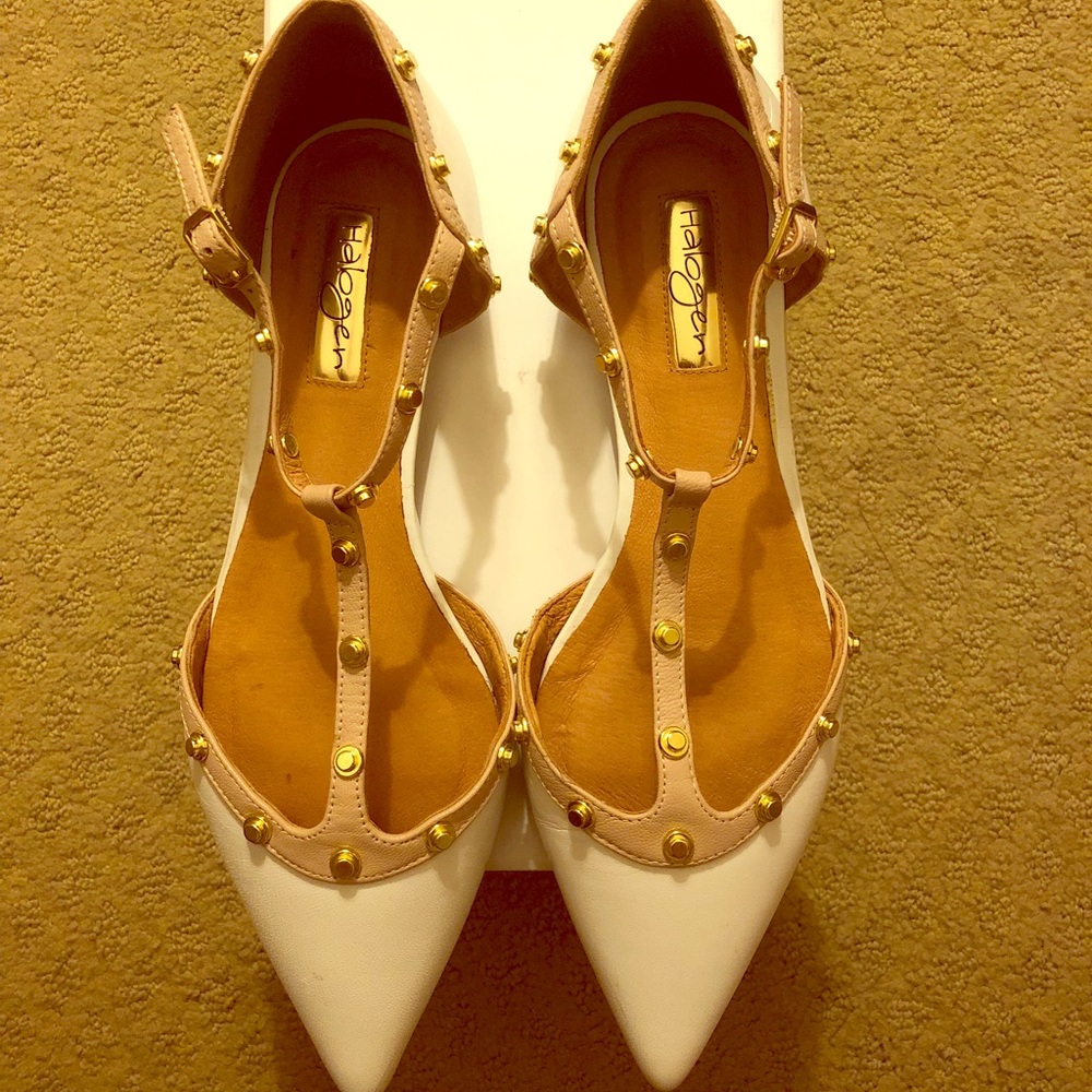 Halogen Hailson-Lea leather studded flats